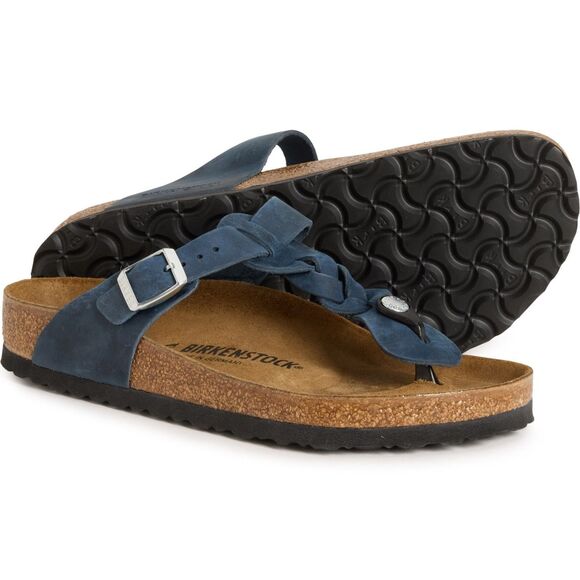 BIRKENSTOCK GIZEH BRAIDED LEATHER SANDALS REGULAR FIT EU 38  display picture 3